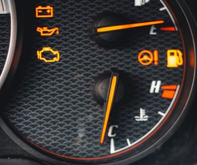 Dashboard warning lights explained — engine management, battery, and tyre pressure symbols on a car dashboard at Homerton Car Repairs, Hackney.